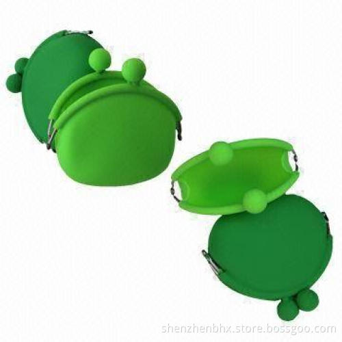 Silicone Mini Coin Bags with Metal Buckle, Available in Various Colors
